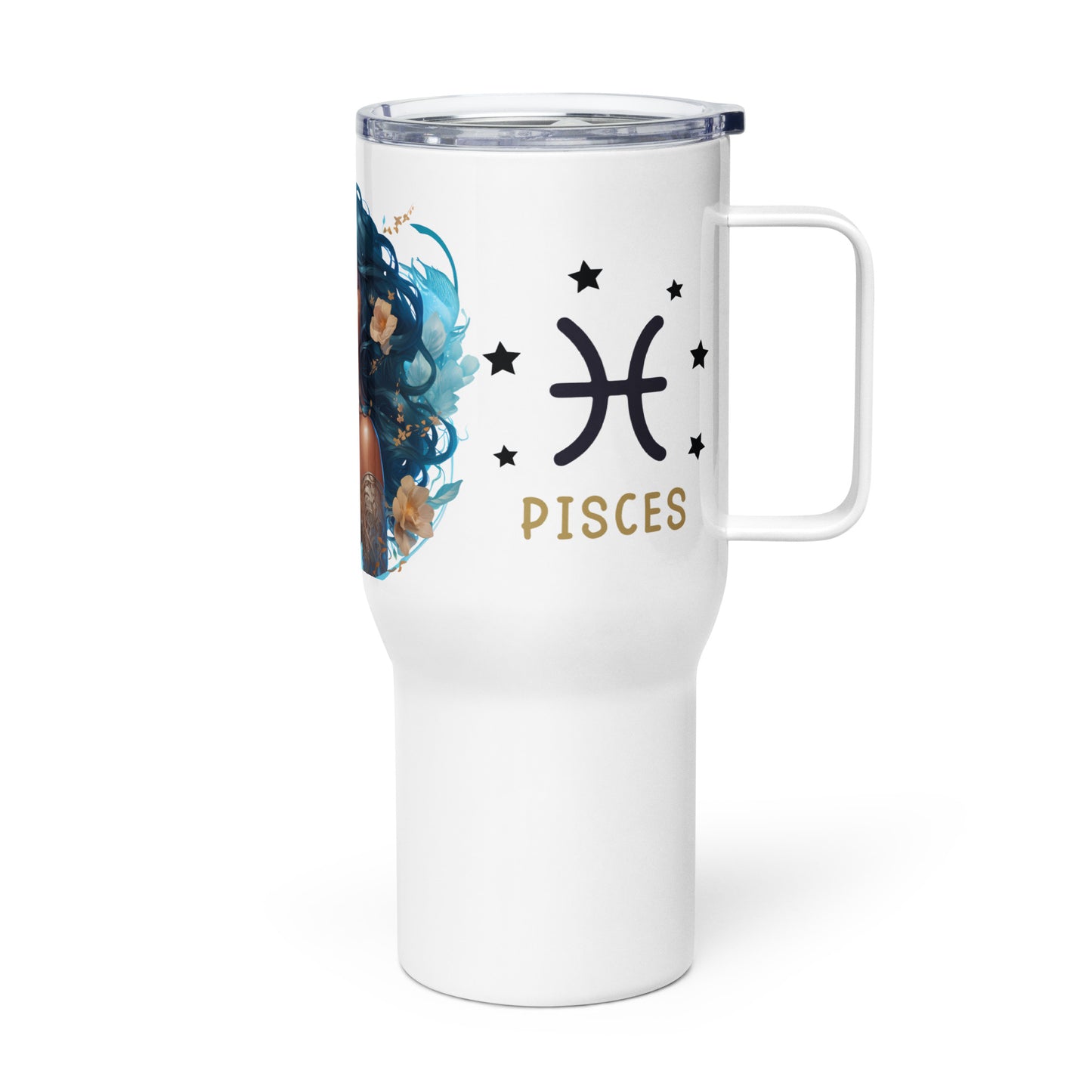 Pisces, Travel mug with a handle