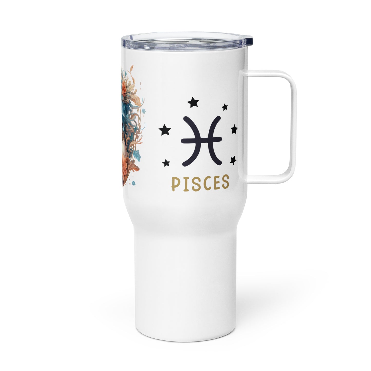 Pisces, Travel mug with a handle