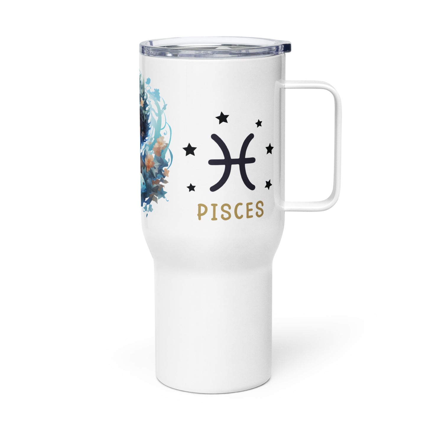 Pisces, Travel mug with a handle