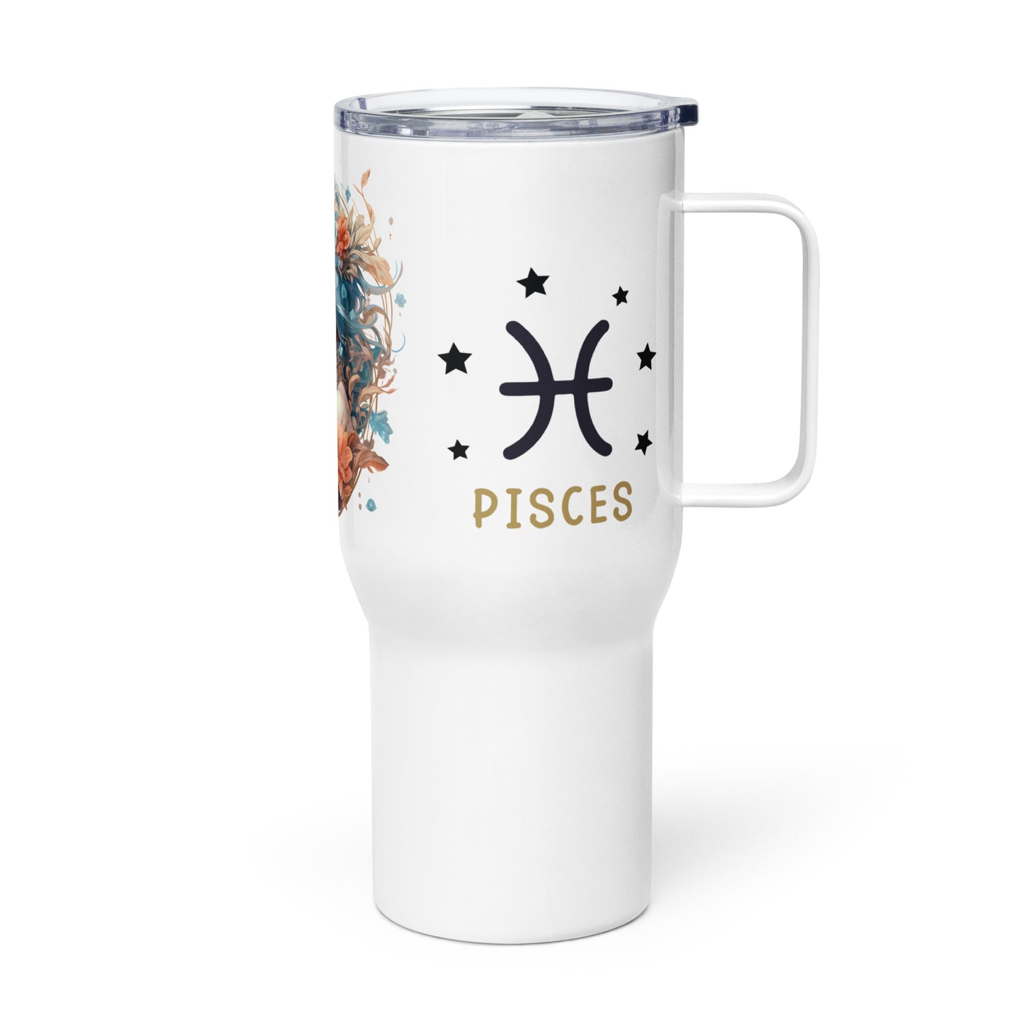 Pisces, Travel mug with a handle