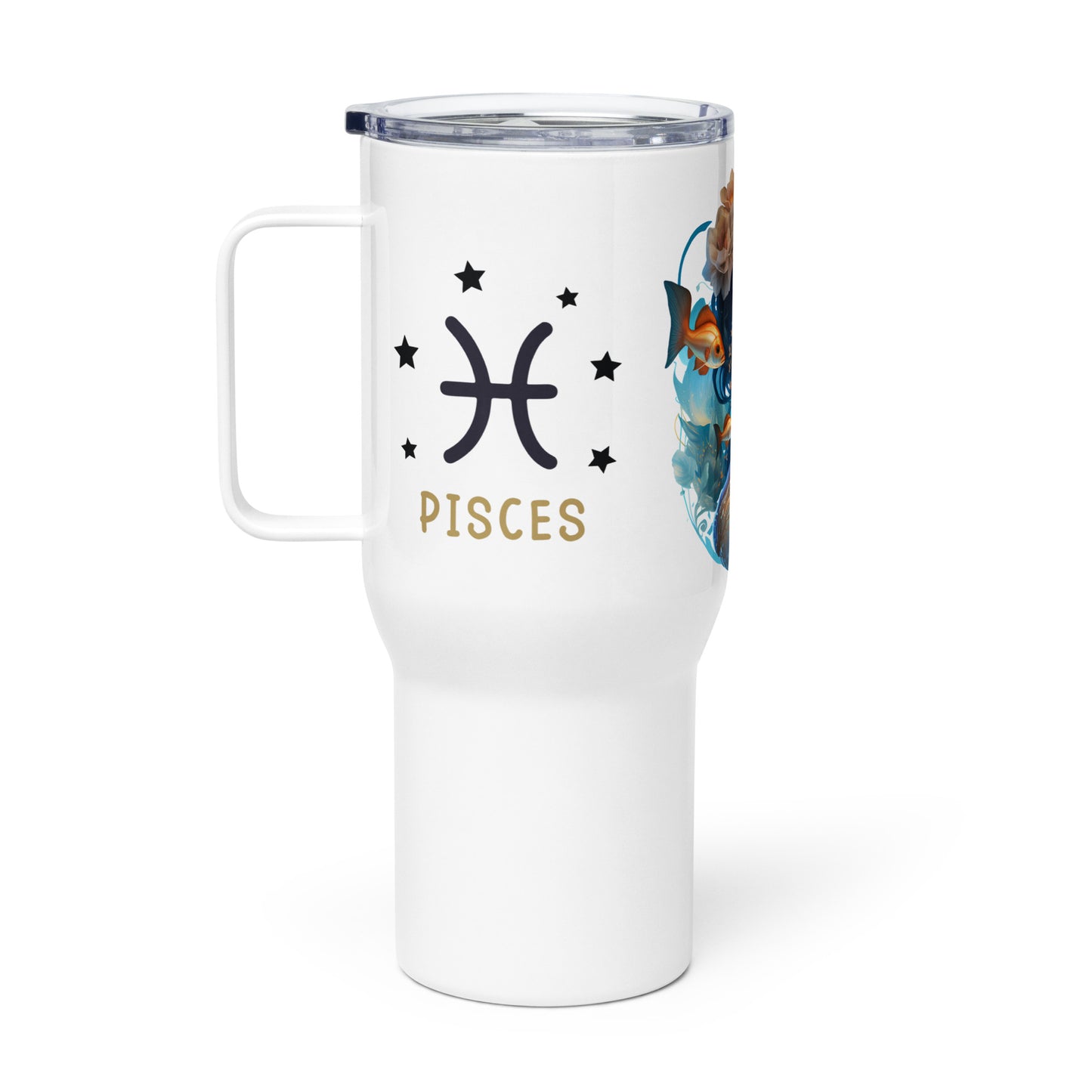 Pisces, Travel mug with a handle