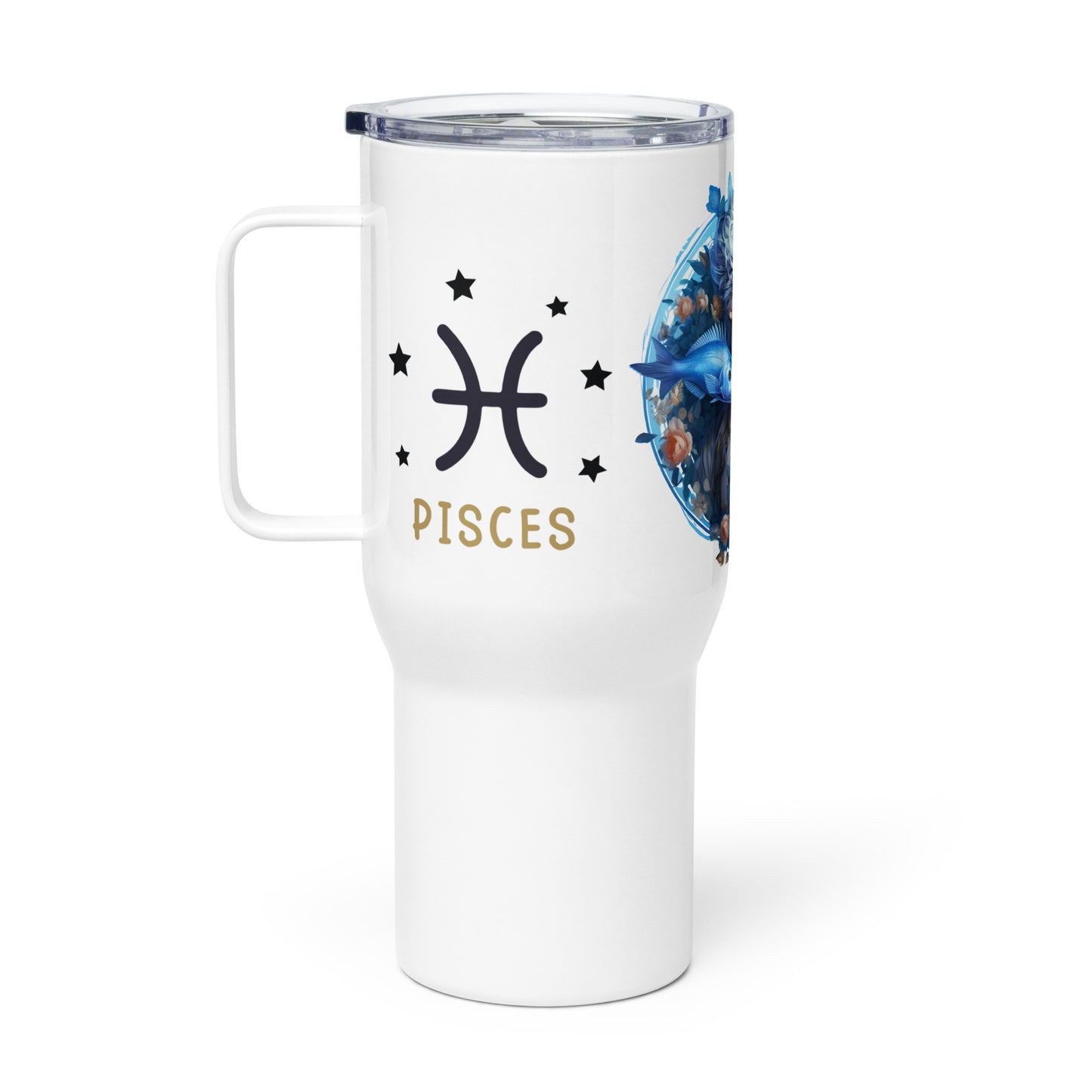 Pisces, Travel mug with a handle