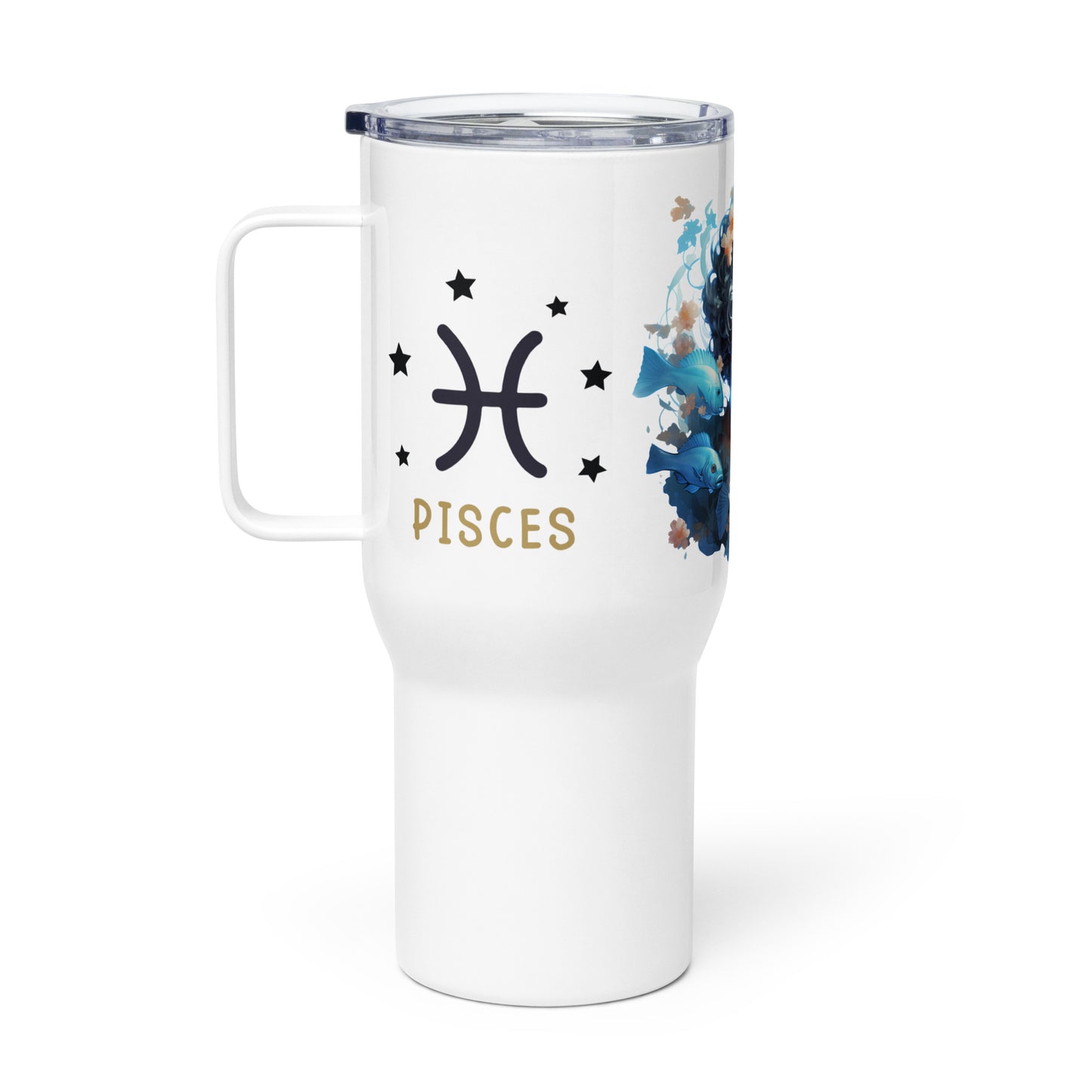 Pisces, Travel mug with a handle