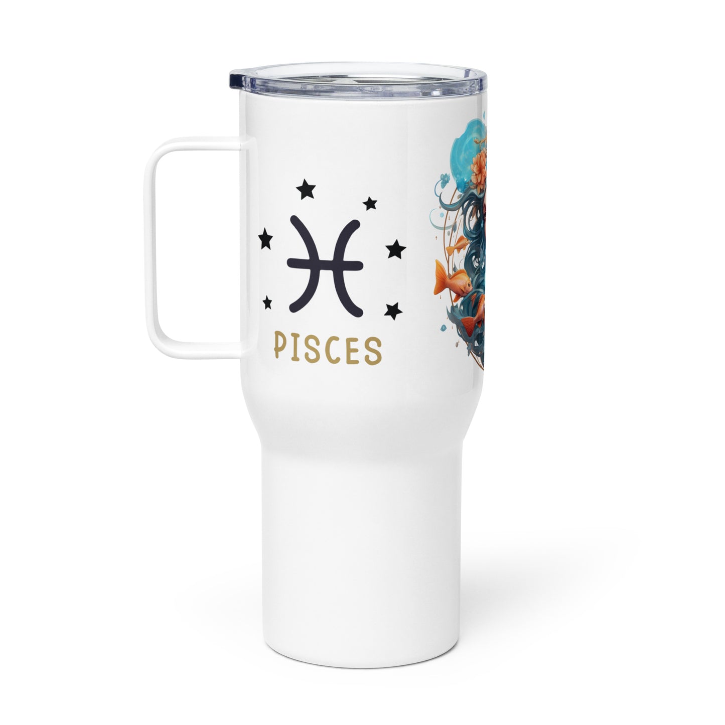 Pisces, Travel mug with a handle