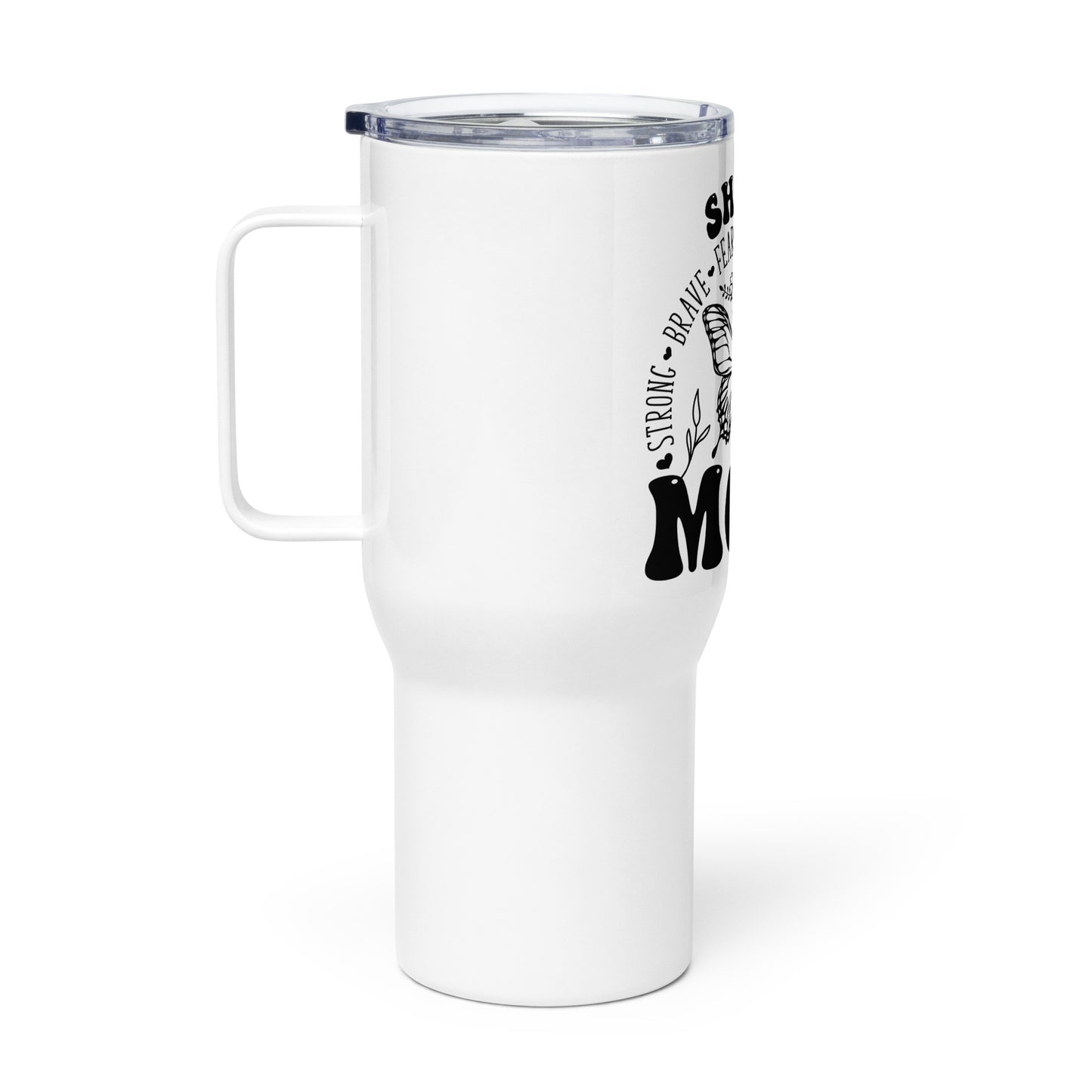 She is MOM, Travel mug with a handle