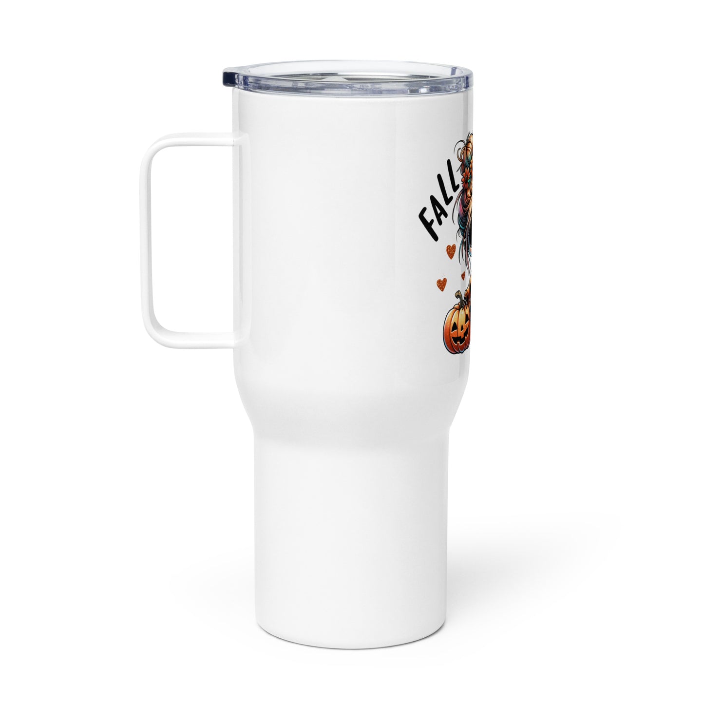 Fall in love, Travel mug with a handle