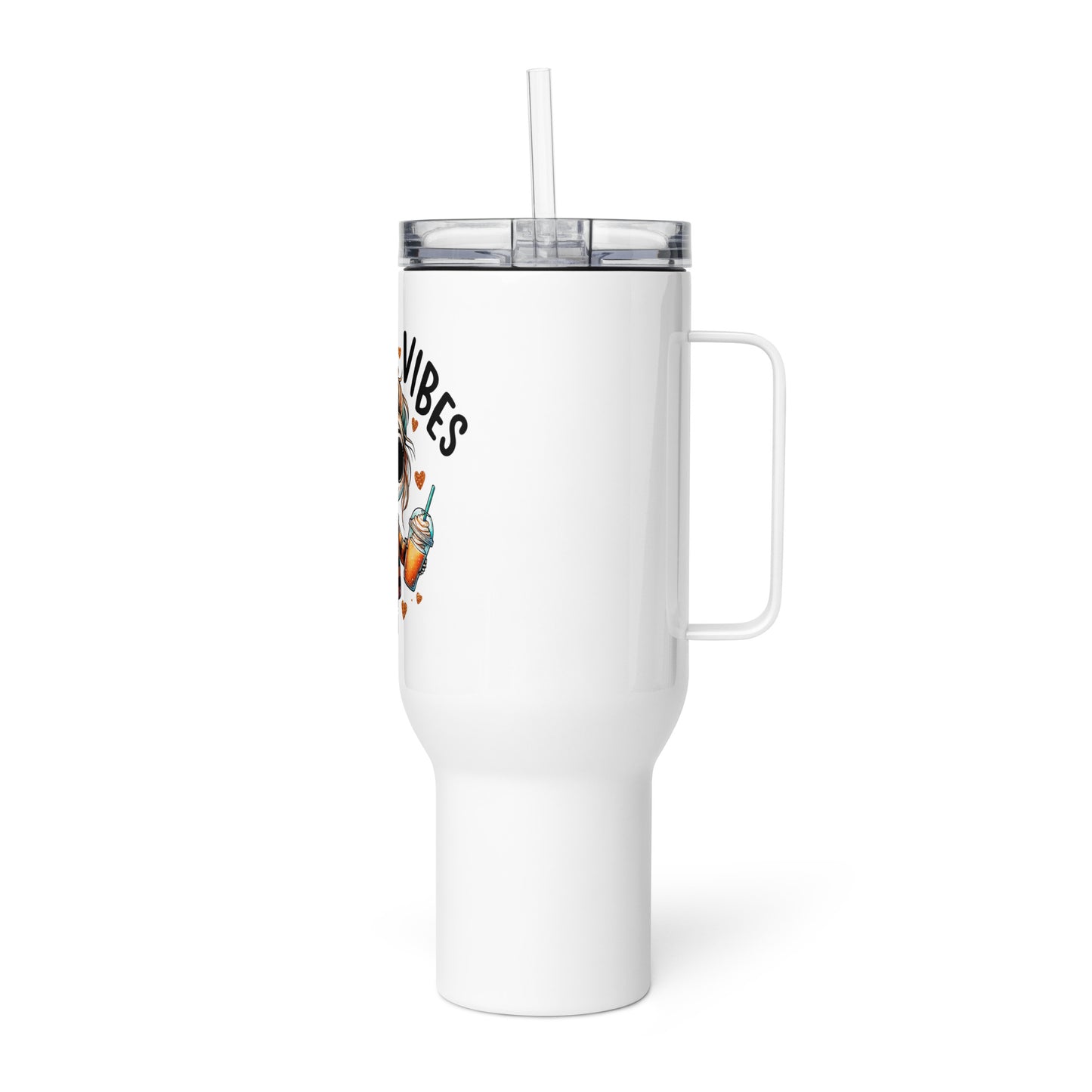 Fall in love, Travel mug with a handle