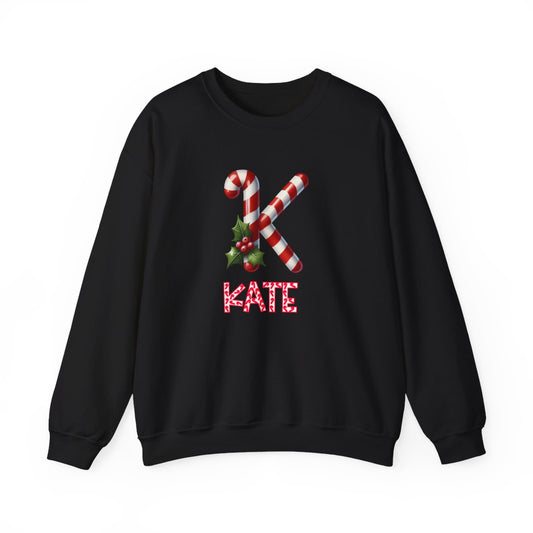 Personalized candy cane Unisex Heavy Blend™ Crewneck Sweatshirt