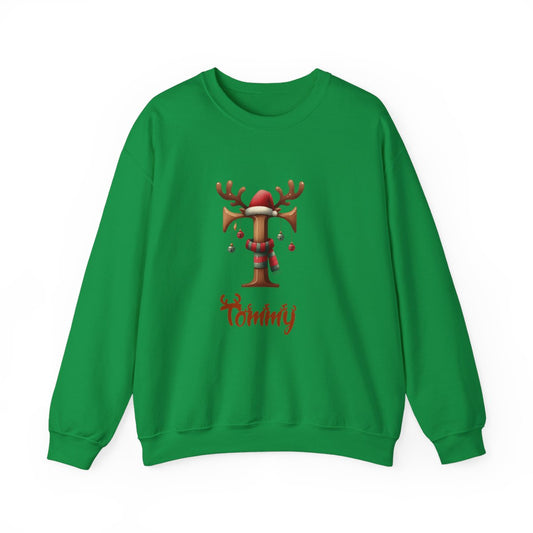 Personalized A-Z reindeer, Unisex Heavy Blend™ Crewneck Sweatshirt