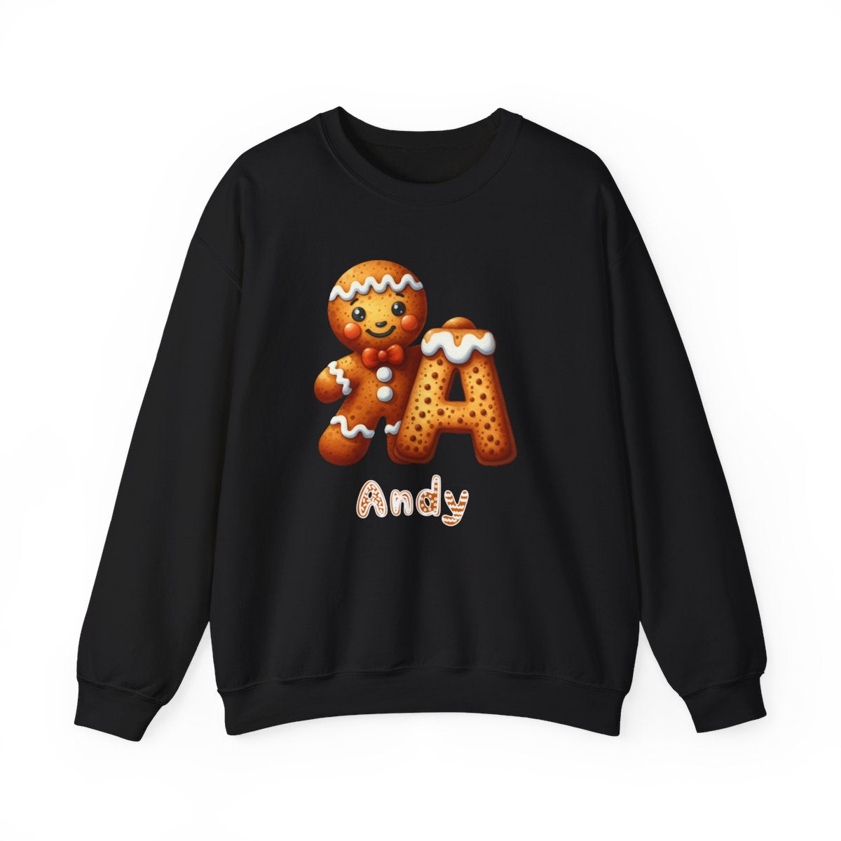 Personalized A-Z gingerbread, Unisex Heavy Blend™ Crewneck Sweatshirt