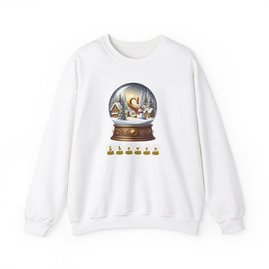 Personalized snow globe, Unisex Heavy Blend™ Crewneck Sweatshirt