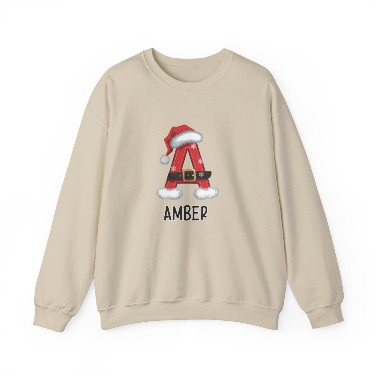 Personalized A-Z Santa hat, Unisex Heavy Blend™ Crewneck Sweatshirt