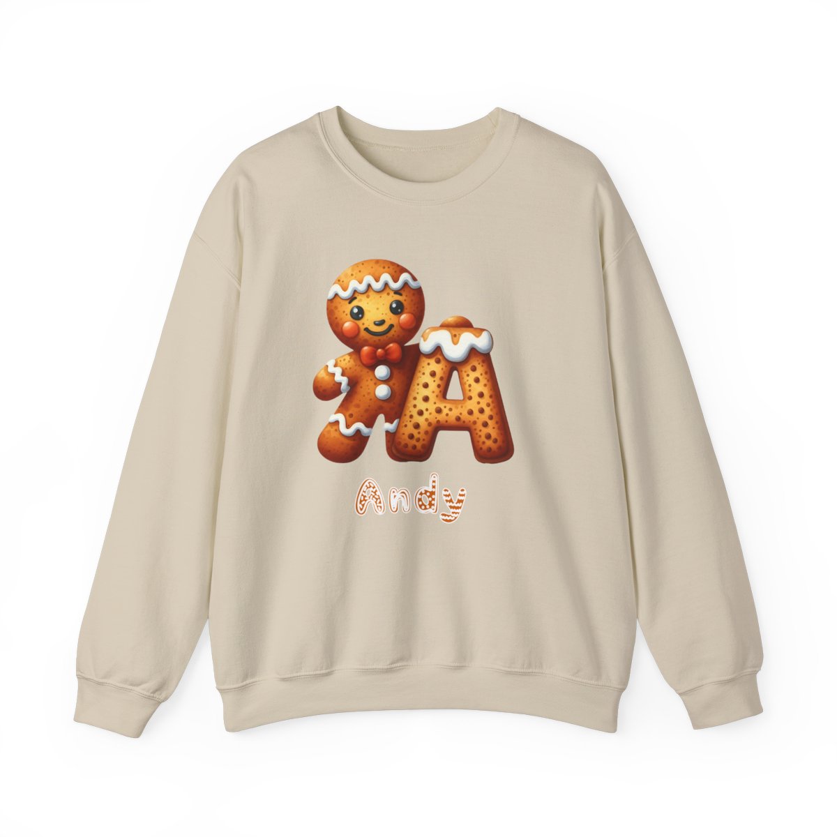 Personalized A-Z gingerbread, Unisex Heavy Blend™ Crewneck Sweatshirt