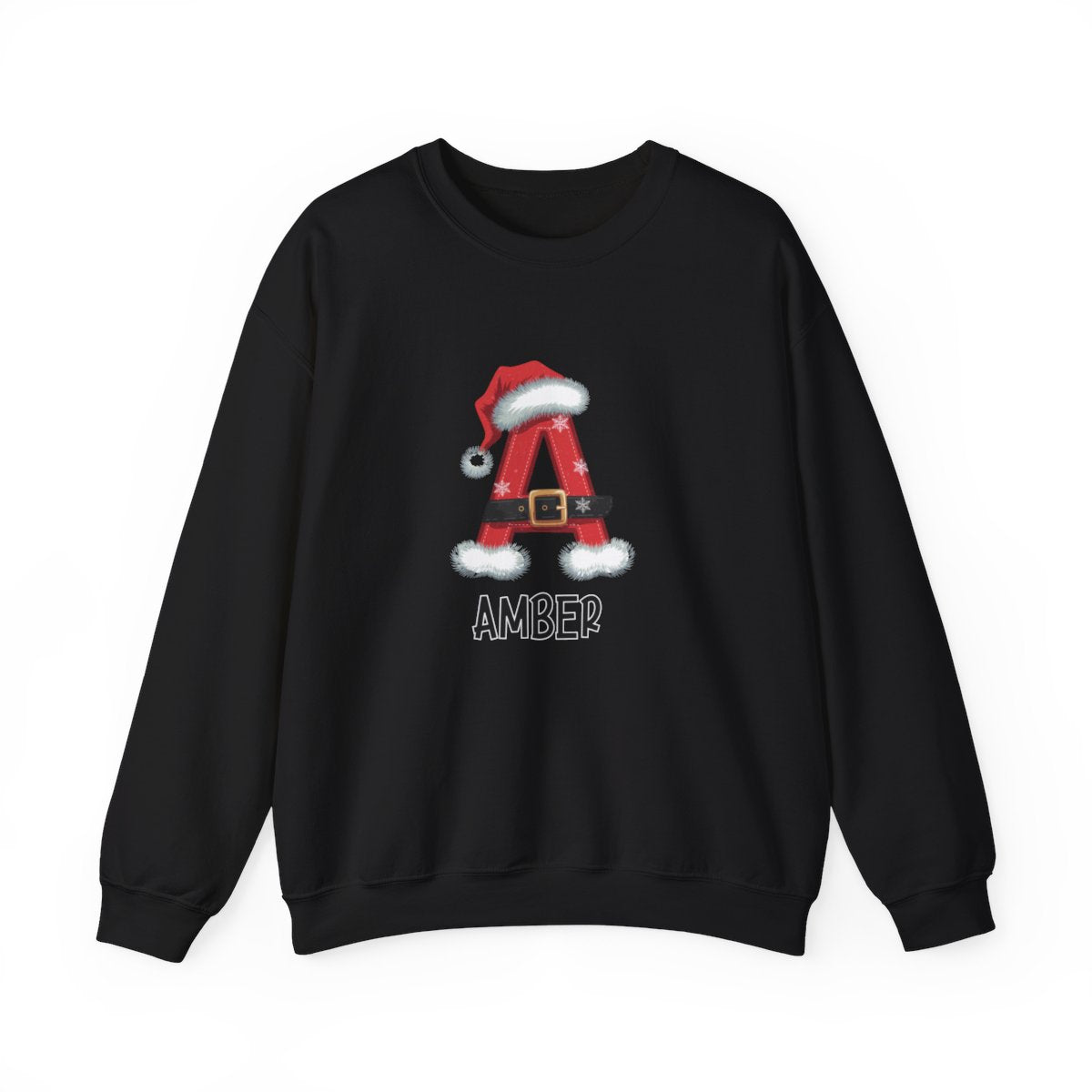 Personalized A-Z Santa hat, Unisex Heavy Blend™ Crewneck Sweatshirt