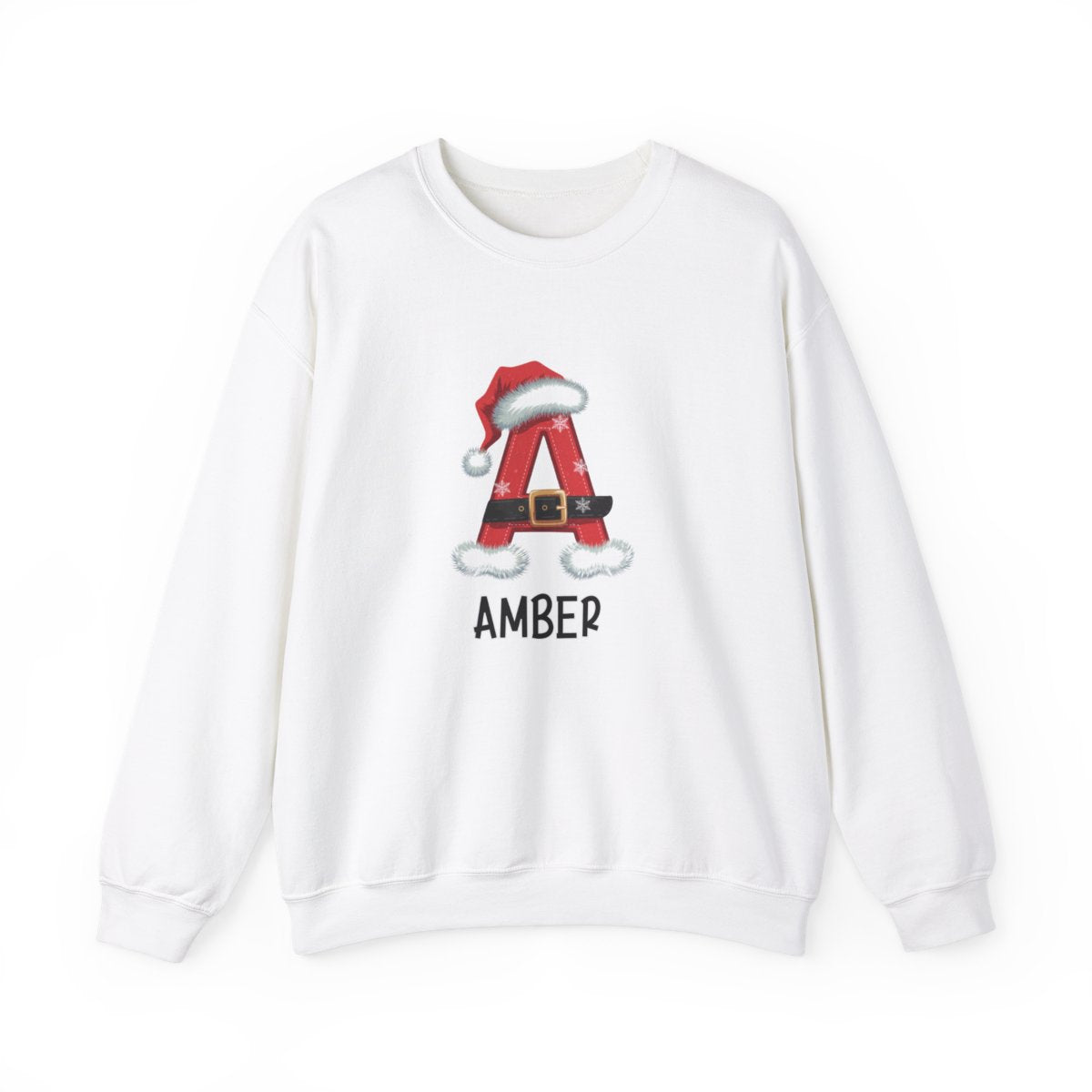 Personalized A-Z Santa hat, Unisex Heavy Blend™ Crewneck Sweatshirt