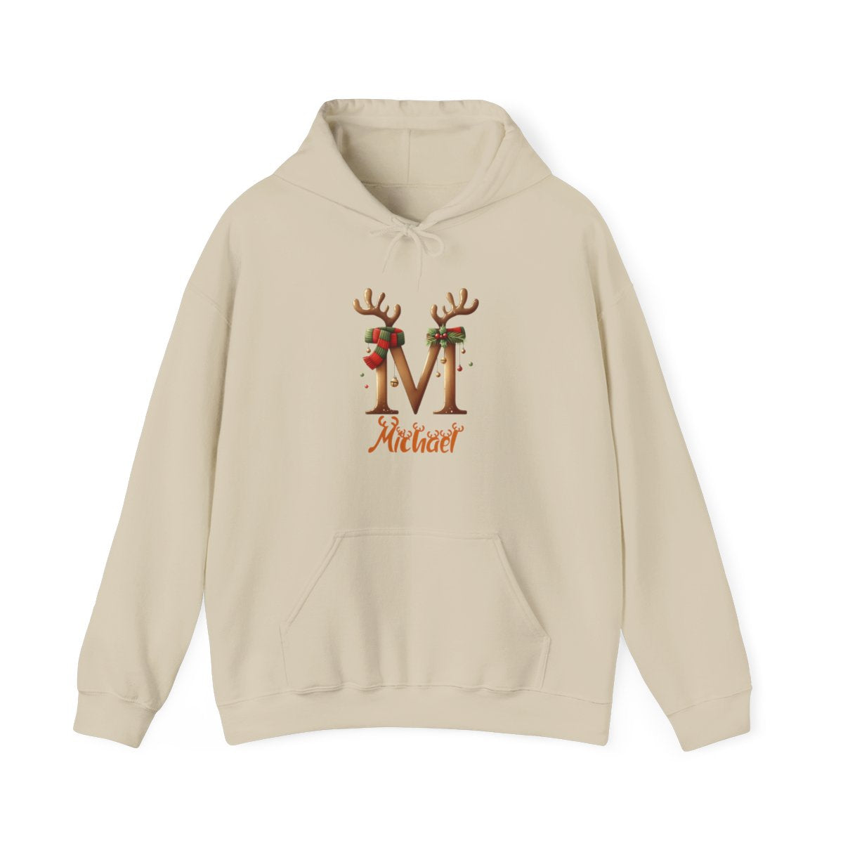 Personalized A-Z reindeer, Unisex Heavy Blend™ Hooded Sweatshirt