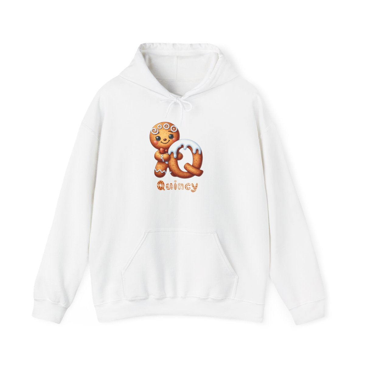 Personalized A-Z gingerbread, Unisex Heavy Blend™ Hooded Sweatshirt