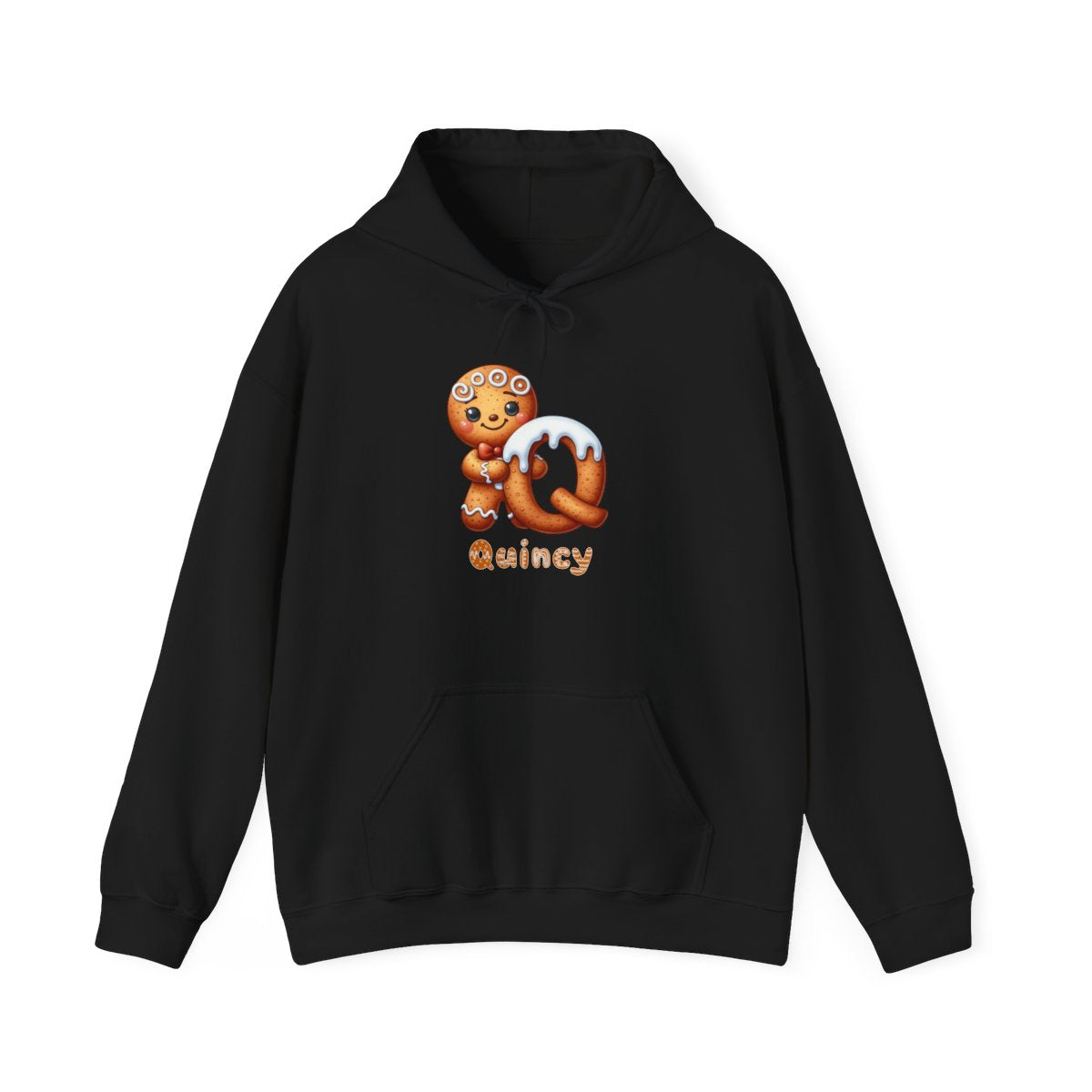 Personalized A-Z gingerbread, Unisex Heavy Blend™ Hooded Sweatshirt