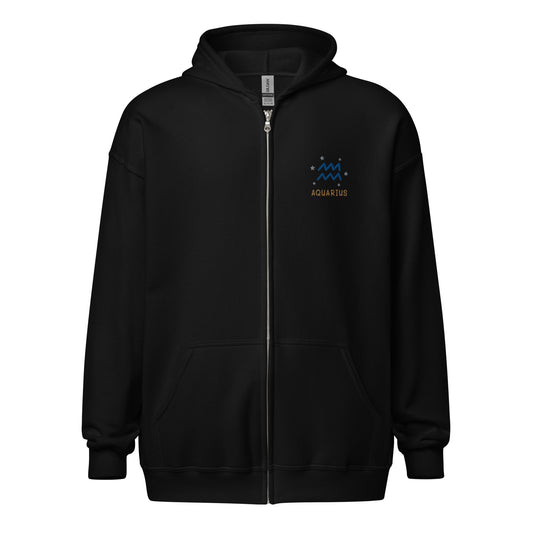Aquarius, Unisex heavy blend zip hoodie