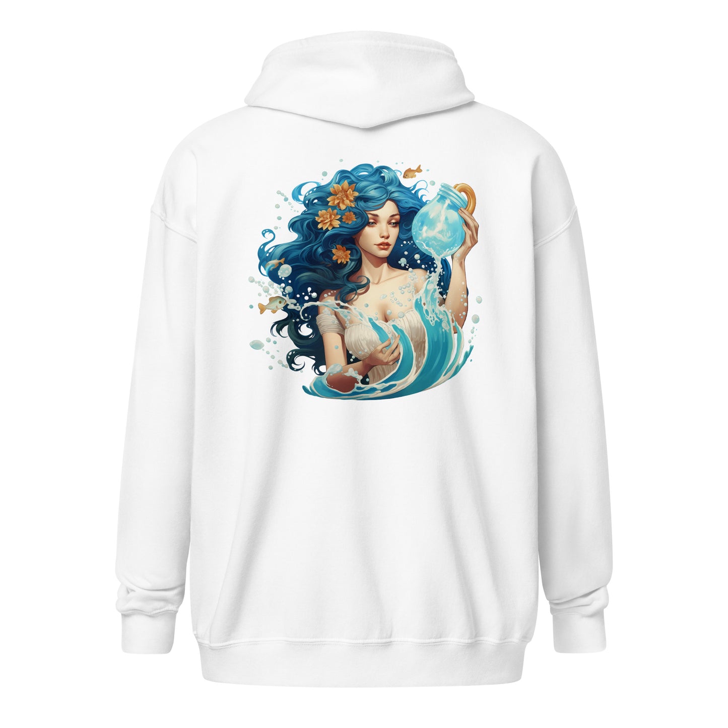 Aquarius, Unisex heavy blend zip hoodie